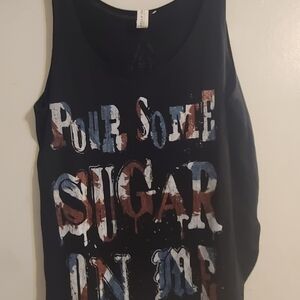 Bella Canvas Womens Tank Top - Black with Red, White, and Blue Graphic
